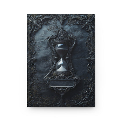 Gothic Hourglass Journal - Dark Timekeeper Notebook with Optional Personalized Text