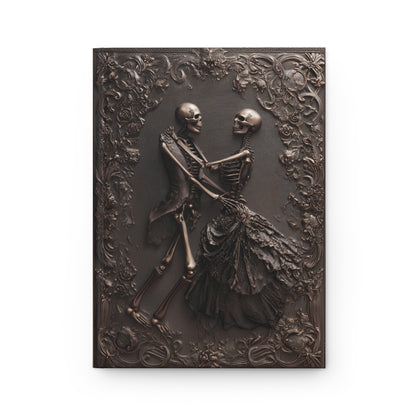 Eternal Dance of Bones Journal - Gothic Skeleton Couple Notebook with Optional Personalized Text