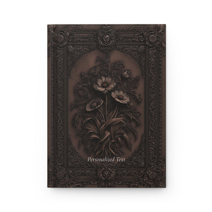 Gothic Floral Notebook – Antique Botanical Journal with Optional Personalized Text