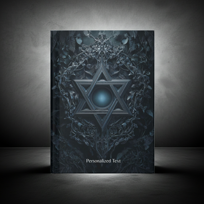 Gothic Star of David Journal, Gothic Mystical Notebook, Dark Esoteric Grimoire, Personalized Hardcover & Spiral Journal