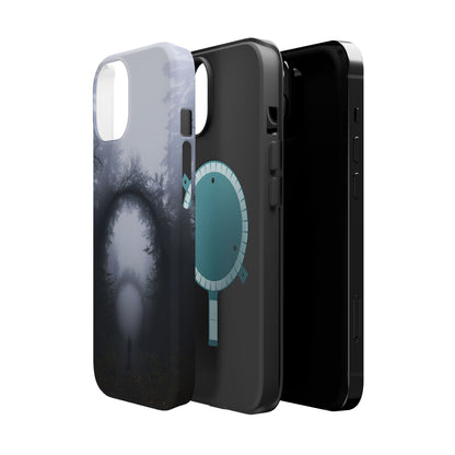 Mystical Forest Portal Phone Case - Atmospheric Foggy Path with Enchanted Tunnel For iPhone, Samsung Galaxy, and Google Pixel Devices.