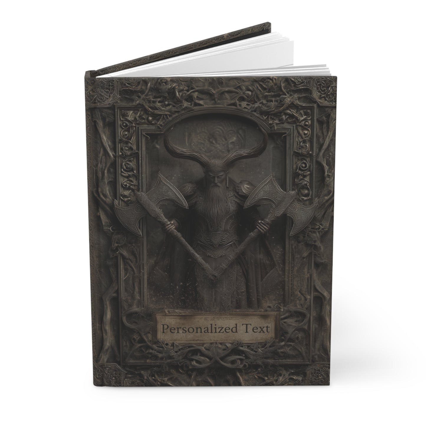 Dark Norse Warrior Journal – Gothic Fantasy Notebook with Optional Personalized Covers