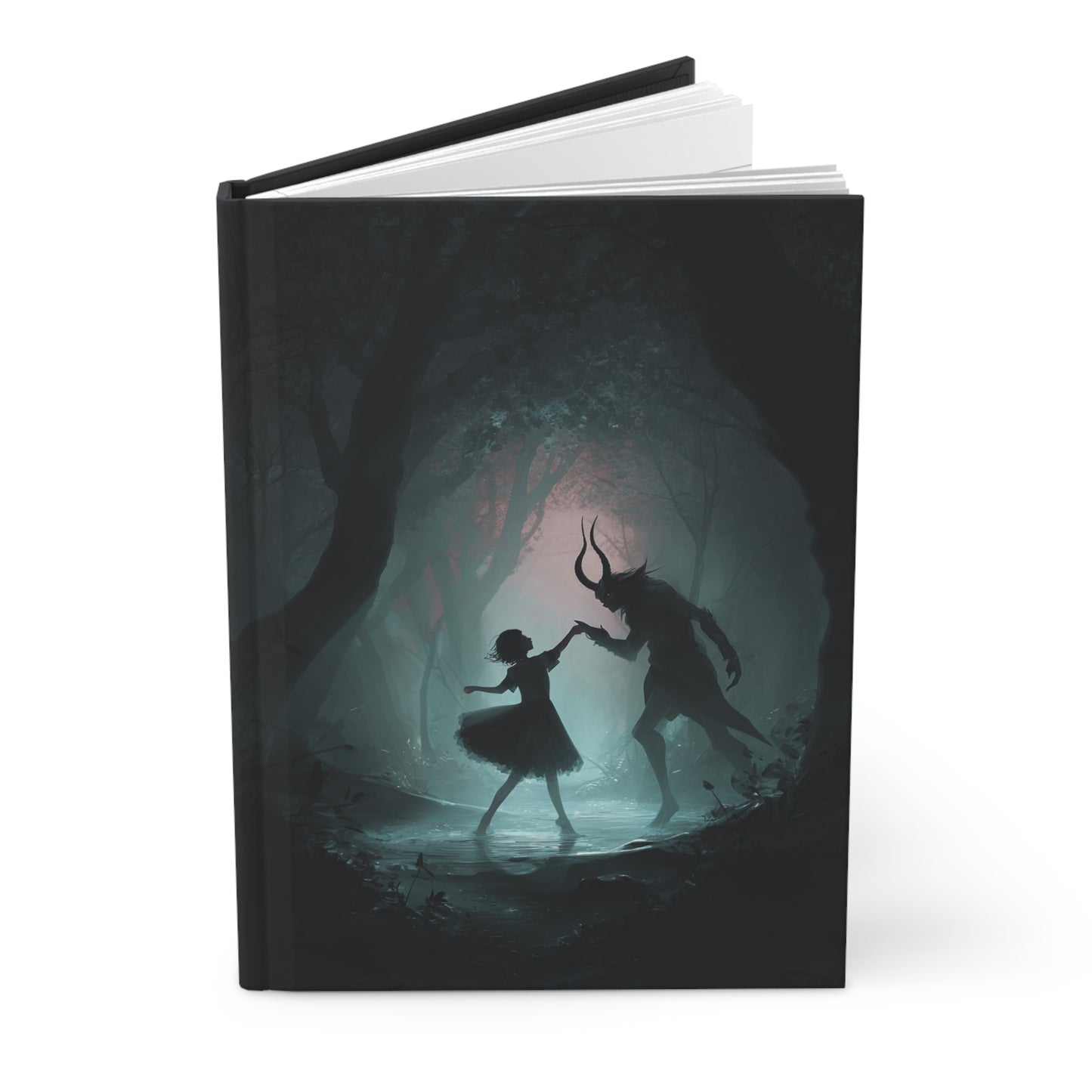 Dark Faun Forest Dance Journal – Gothic Fantasy Notebook with Optional Personalized Text