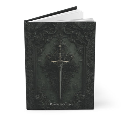 Gothic Sword Journal - Personalized Dark Fantasy Notebook for Writing & Sketching