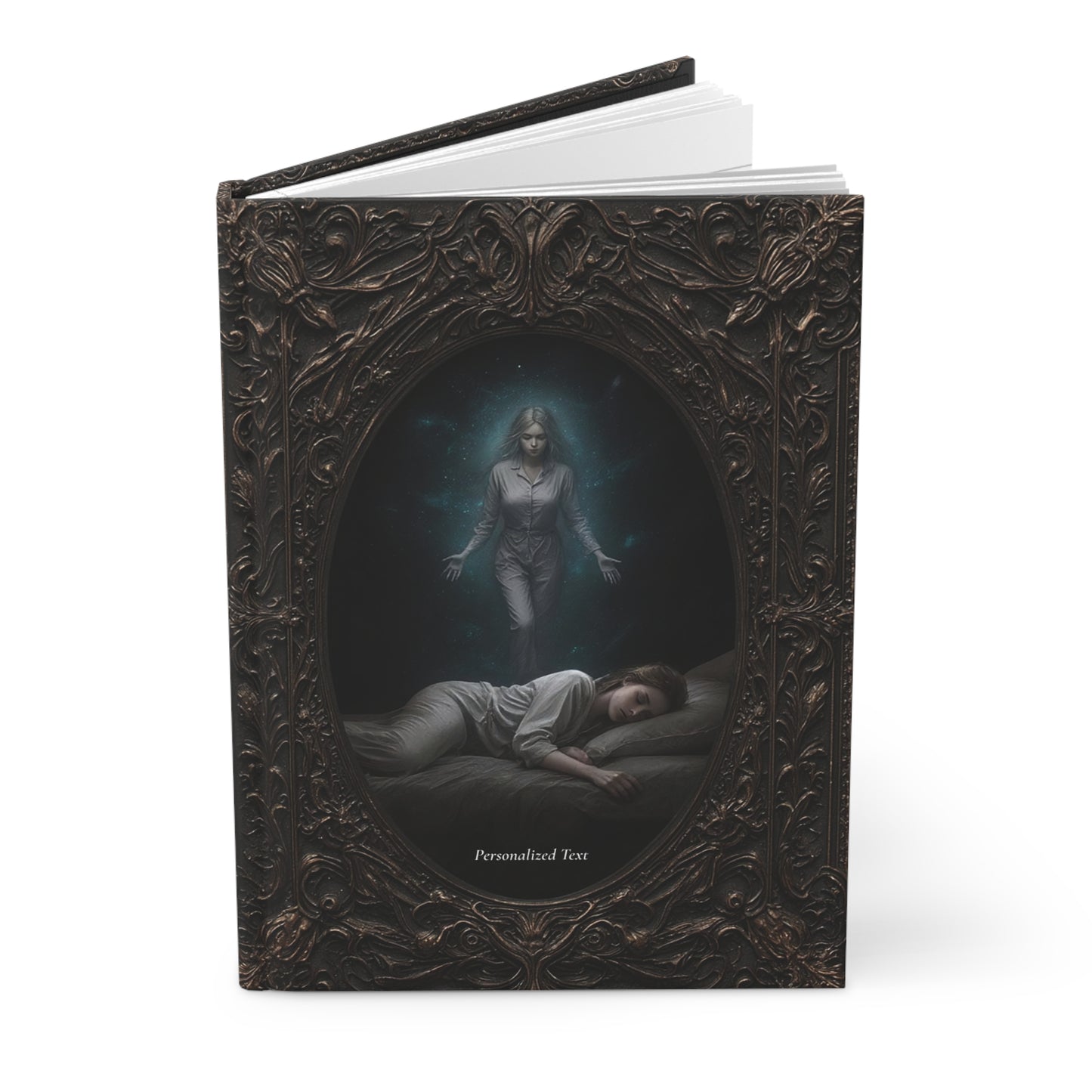 Astral Projection Gothic Journal - Vintage Spirit Guide Notebook with Optional Personalized Text