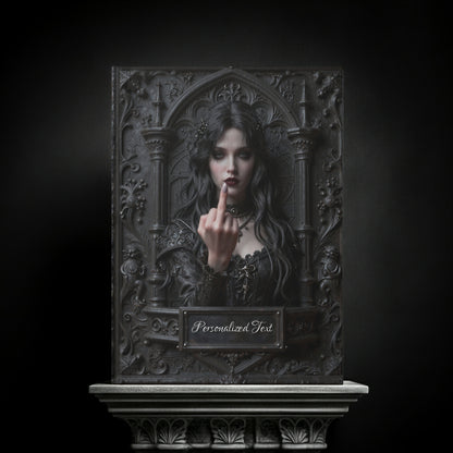 Gothic Rebel Witch Journal – Dark Alternative Notebook with Optional Personalized Text
