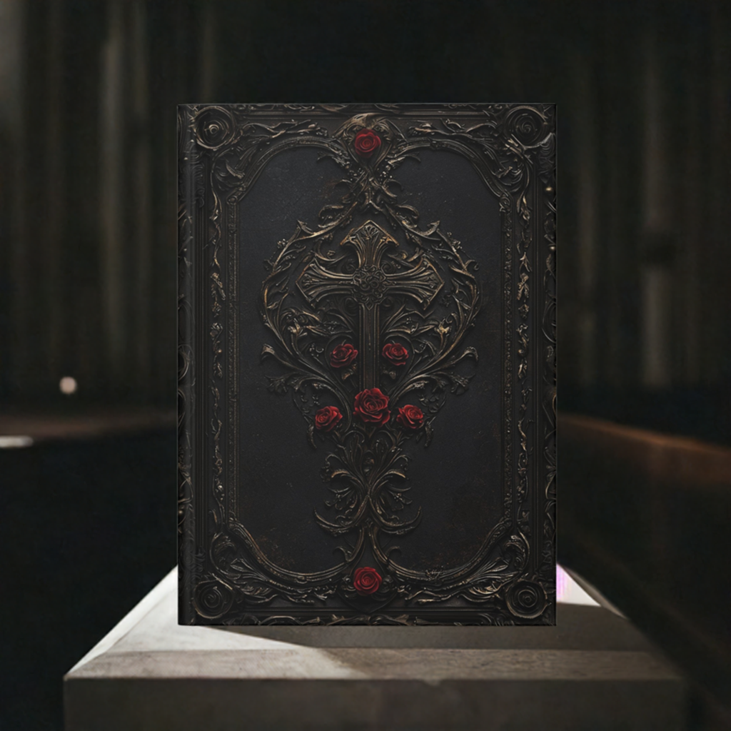 Gothic Rose Cross Hardcover Journal