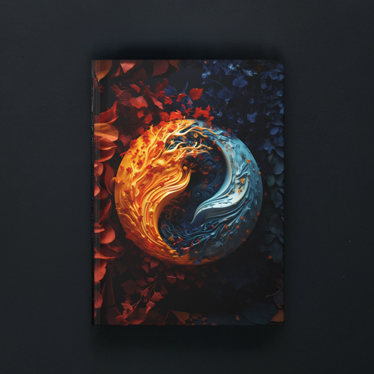 Yin Yang Petals Hardcover Notebook – Harmonious Journal for Creative Writing and Reflections