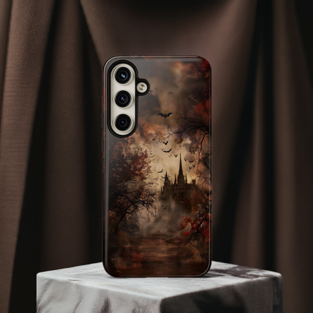 Gothic Castle Phone Case - Spooky Halloween Design for iPhone, Samsung Galaxy, Google Pixel Devices