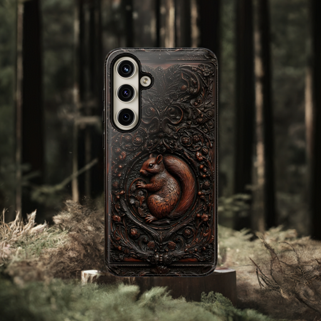 Gothic Woodland Squirrel Phone Case - Nature and Fantasy Inspired Design