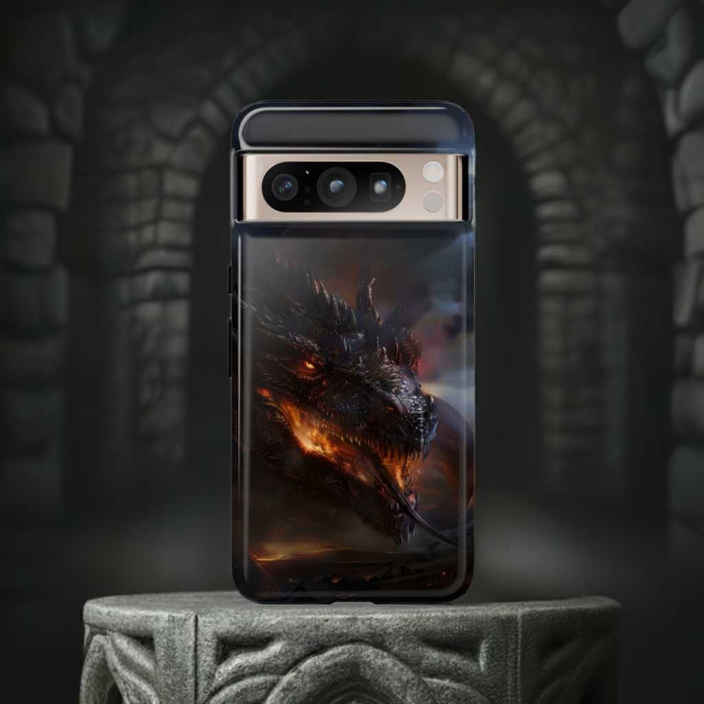 Fiery Dragon Phone Case - Epic Fantasy Art for iPhone, Samsung Galaxy, and Google Pixel Devices