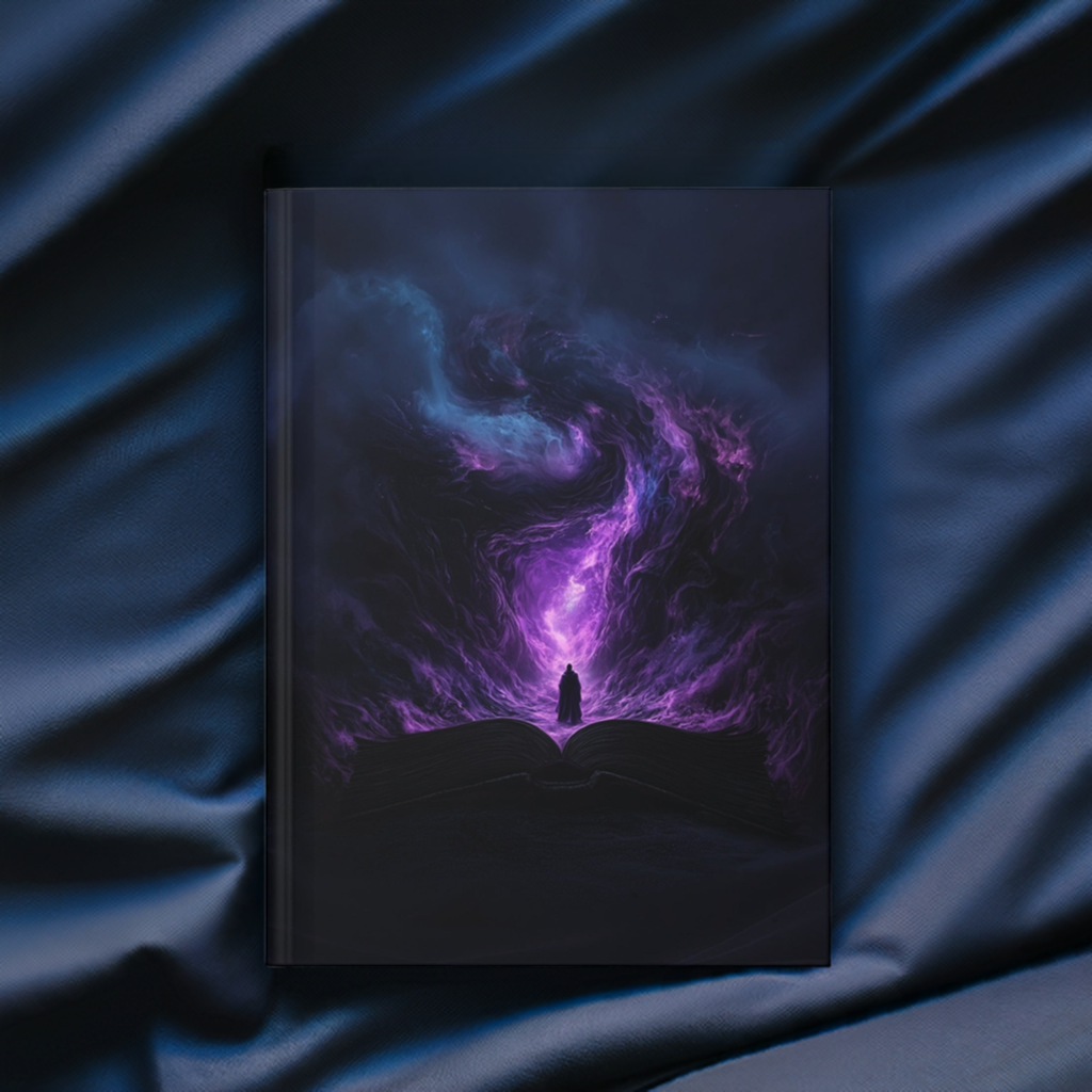 Mystical Universe Journal with Purple Vortex Design - Hardcover Notebook