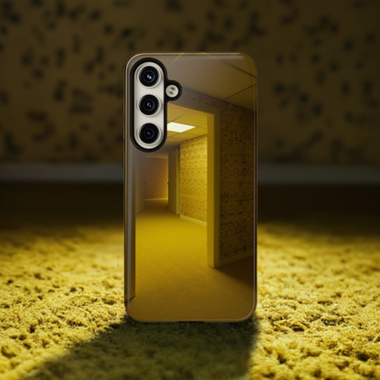 Liminal Spaces Phone Case – Eerie Backrooms Design for iPhone, Samsung Galaxy, and Google Pixel Devices