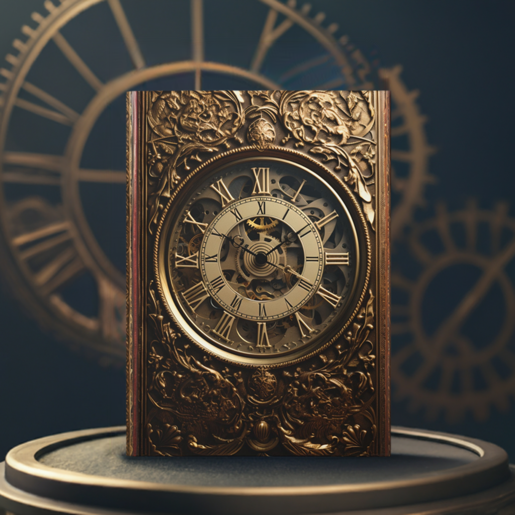 Book of Time Hardcover Notebook – Steampunk Clock Design Journal for Writing and Sketching