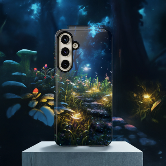 Fireflies in the Forest Tough Phone Case – Enchanting Summer Night Design for iPhone, Samsung Galaxy, and Google Pixel Devices