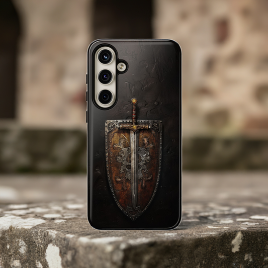 Medieval Sword and Shield Phone Case - For iPhone, Samsung Galaxy, and Google Pixel Devices