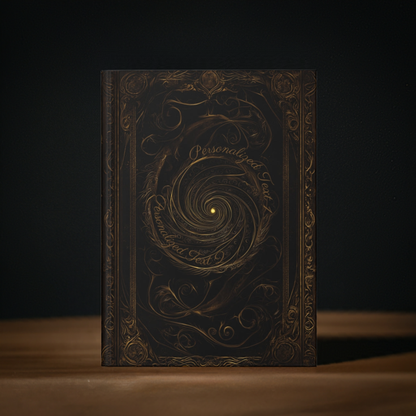 Golden Spiral Hardcover Journal - Personalized Text