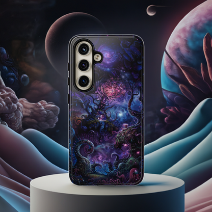 Trippy Psychedelic Alien Landscape Phone Case - Vibrant Abstract Design for iPhone, Samsung Galaxy and Google Pixel Devices