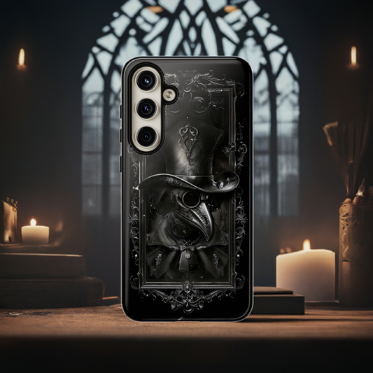 Gothic Plague Doctor Phone Case - Mysterious and Dark Design for iPhone, Samsung Galaxy, and Google Pixel Devices