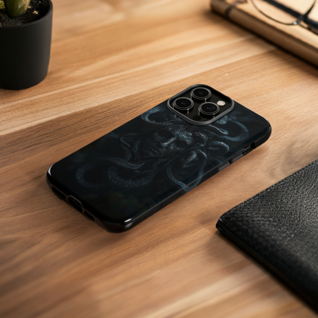 Medusa's Gaze Phone Case - Dark Mythological Design for iPhone and Samsung Galaxy Devices