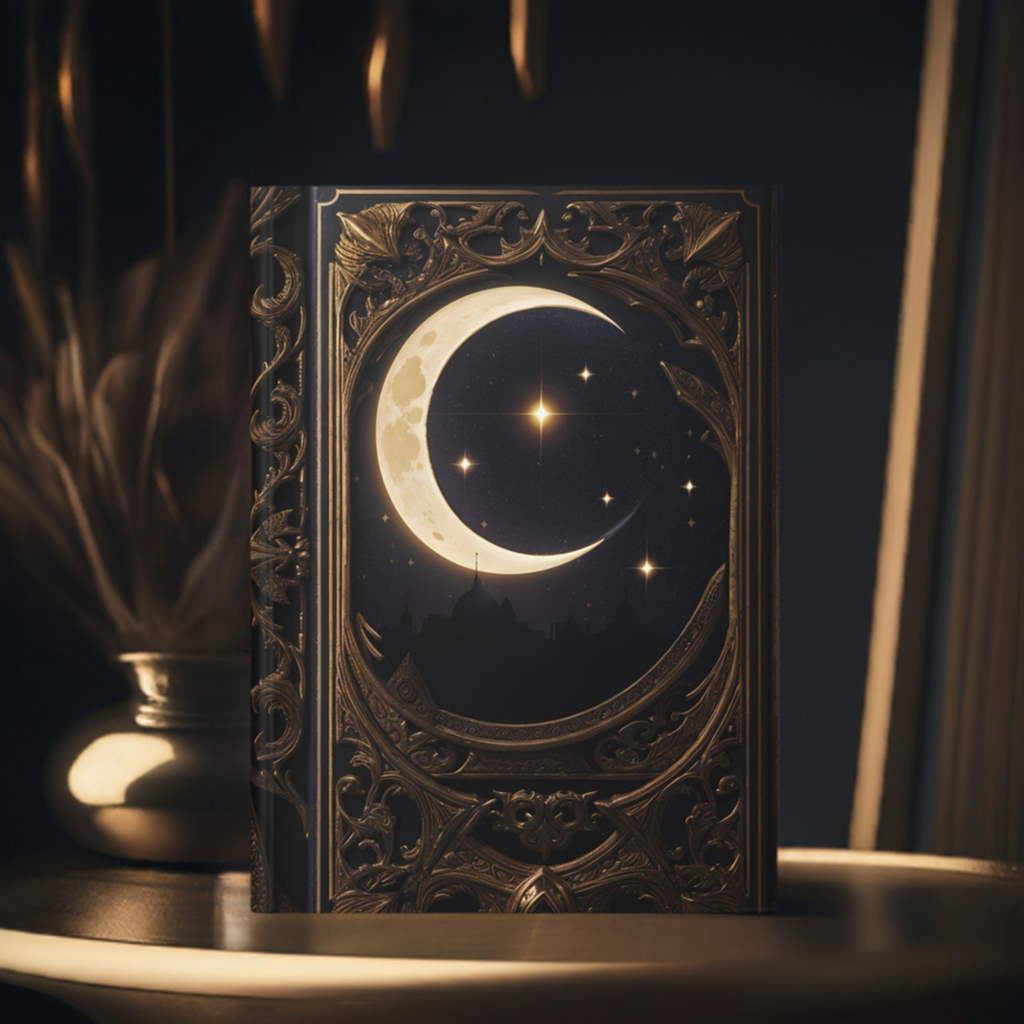 The Gothic Crescent Moon Hardcover Notebook – Enchanting Journal for Creative Writing and Nocturnal Reflections