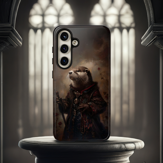 Noble Otter King Phone Case - Vintage Gothic Animal Art Design for iPhone, Samsung Galaxy, and Google Pixel Devices