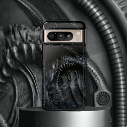 Surreal Biomechanical Phone Case - Gothic Sci-Fi Art for iPhone, Samsung Galaxy, and Google Pixel Devices