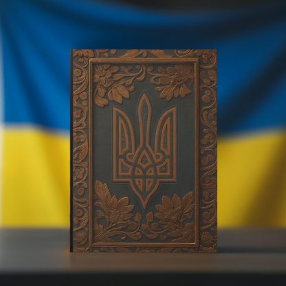 Ukraine Trident Hardcover Notebook – Elegant Journal Celebrating Ukrainian Heritage and Cultural Identity