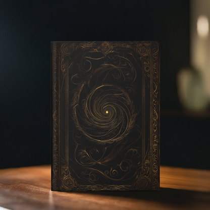 Golden Spiral Hardcover Journal - Personalized Text