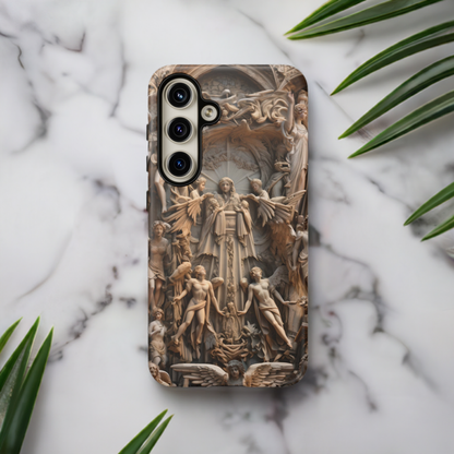 Angelic Statue Phone Case – Heavenly Gothic Marble Design for iPhone, Samsung Galaxy, and Google Pixel Devices