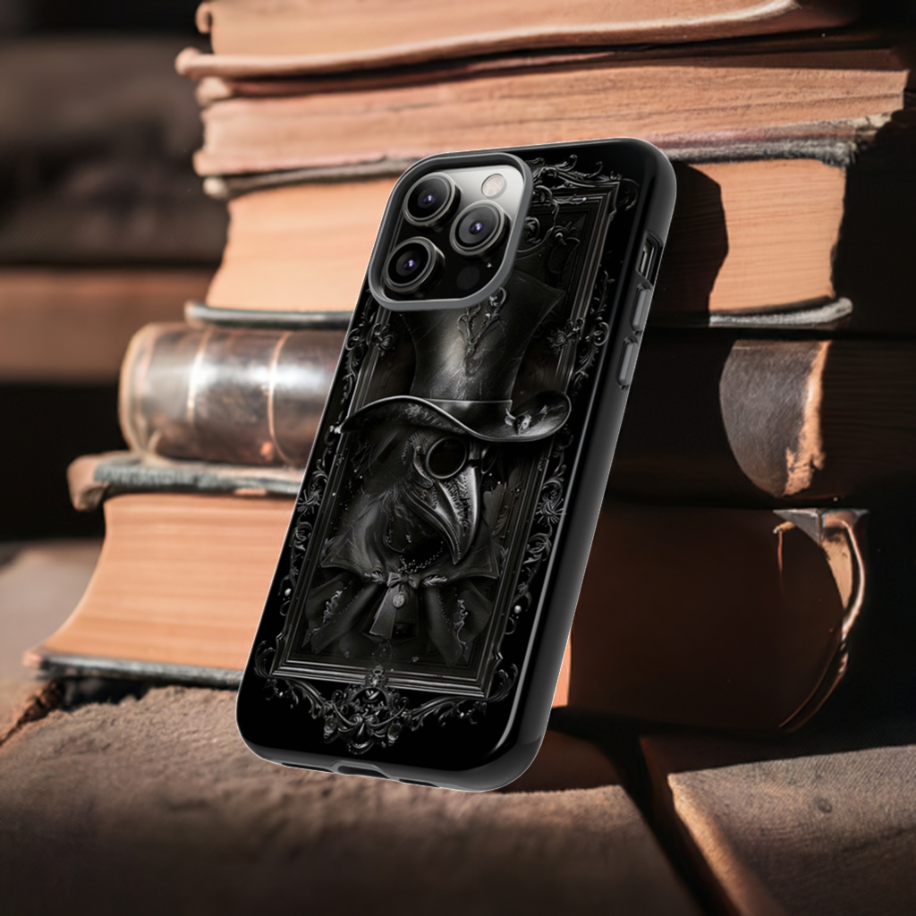 Gothic Plague Doctor Phone Case - Mysterious and Dark Design for iPhone, Samsung Galaxy, and Google Pixel Devices