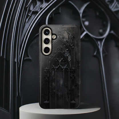 Black Gothic Metal Phone Case – Dark Architectural Design For iPhone, Samsung Galaxy, Google Pixel Devices