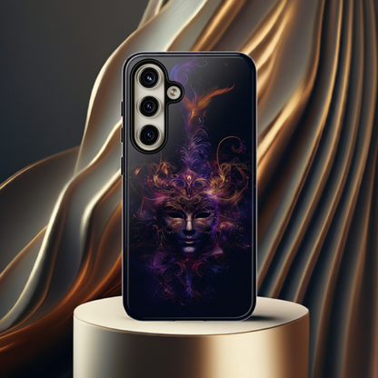 Elegant Masquerade Mask Phone Case for iPhone, Samsung Galaxy, and Google Pixel Devices - Mystical Design