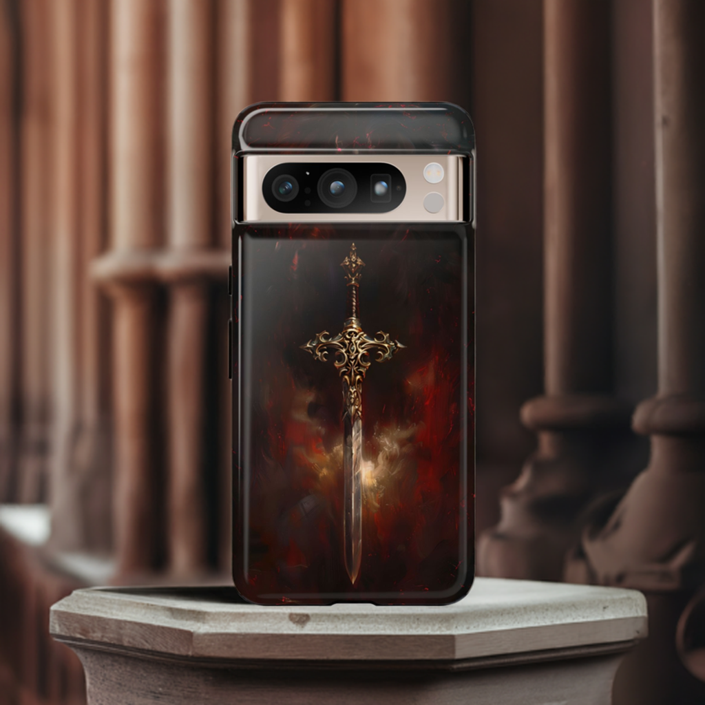 Epic Sword of Legends Phone Case - Dark Fantasy Art for iPhone, Samsung Galaxy, and Google Pixel Devices