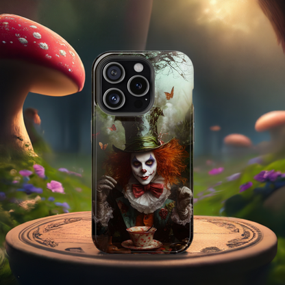 Mad Hatter Gothic Fantasy Phone Case - Dark Wonderland Design for iPhone, Samsung Galaxy, and Google Pixel Devices