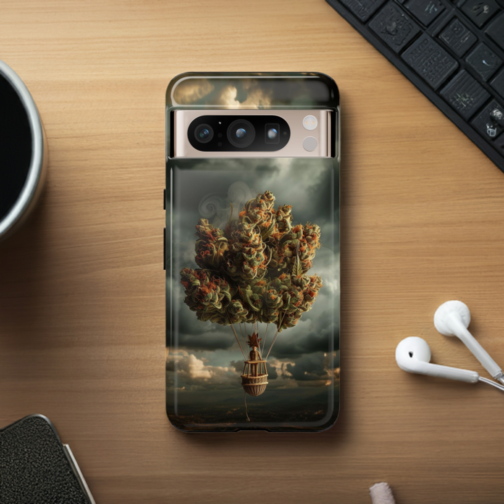 Cannabis Balloon Adventure Phone Case - For iPhone, Samsung Galaxy, and Google Pixel Devices