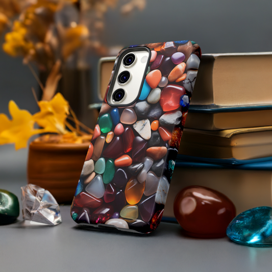 Colorful Stones Phone Case – Vibrant Polished Gemstone Design for iPhone, Samsung Galaxy, and Google Pixel Devices