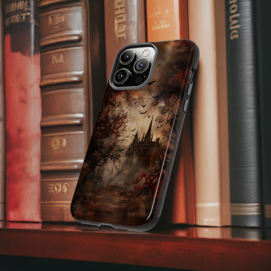 Gothic Castle Phone Case - Spooky Halloween Design for iPhone, Samsung Galaxy, Google Pixel Devices