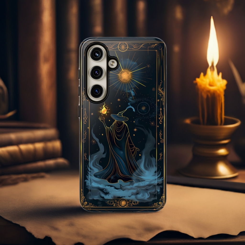 Enchanted Wizard Spellcaster Galaxy Phone Case - Mystical Wizardry Art For iPhone, Samsung Galaxy, and Google Pixel Devices