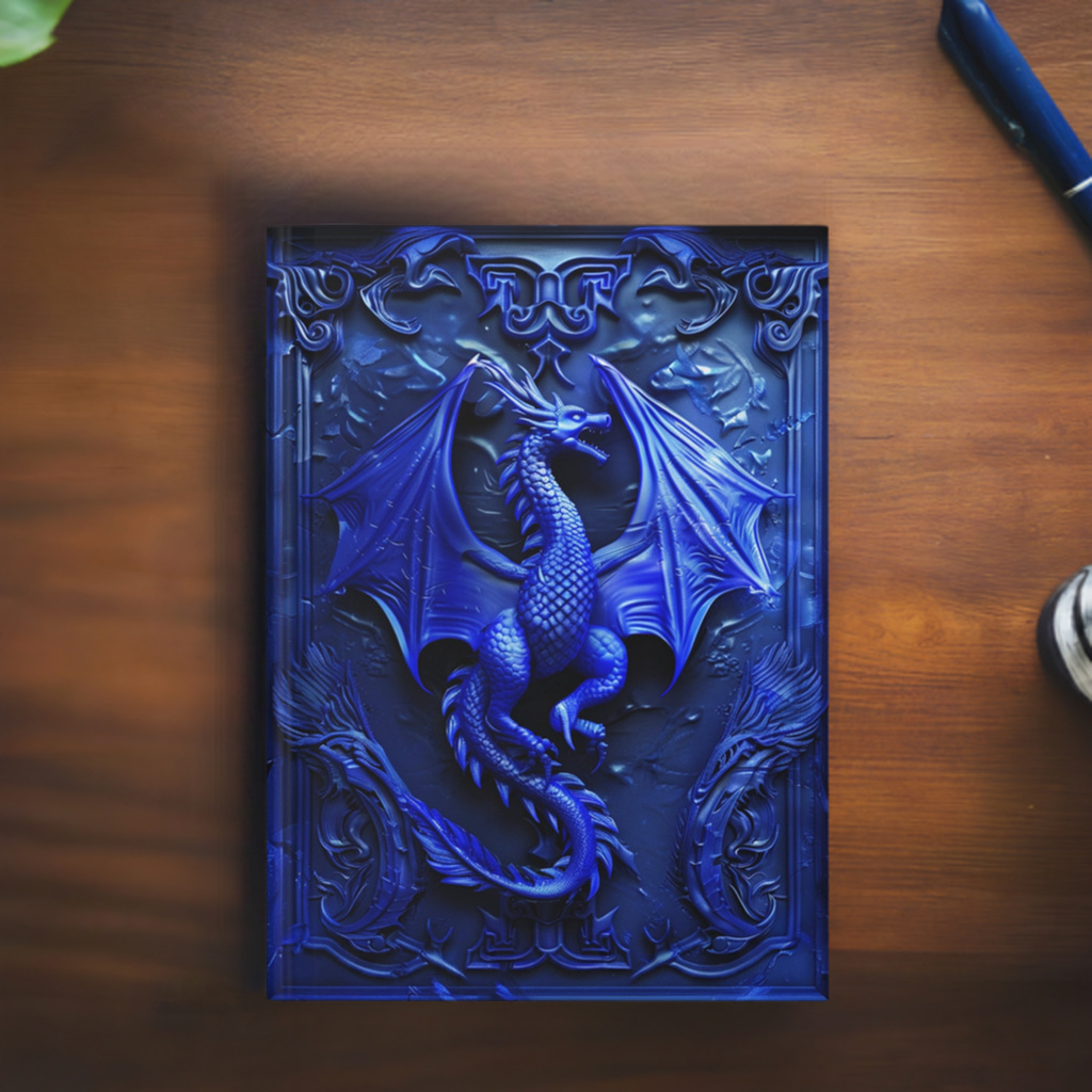 Book of the Blue Dragon Hardcover Notebook – Mystical Journal for Fantasy and Creative Writing