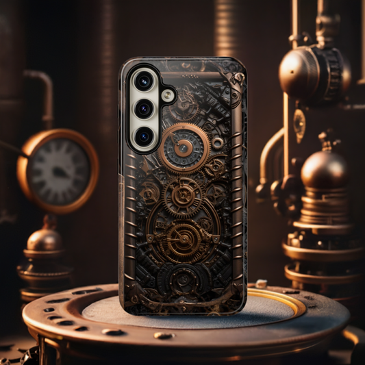 Gearworks 2 Phone Case – Steampunk Victorian Design with Gears and Clockwork for iPhone, Samsung Galaxy, and Google Pixel Devices