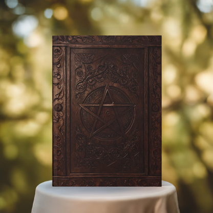 Pentacle Grimoire Hardcover Notebook – Mystical Journal for Witchcraft, Occult Magic, and Creative Writing