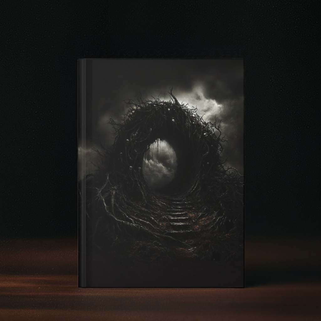 Dark Portal Gothic Hardcover Notebook - Mysterious Forest Journal with Ominous Gateway Design