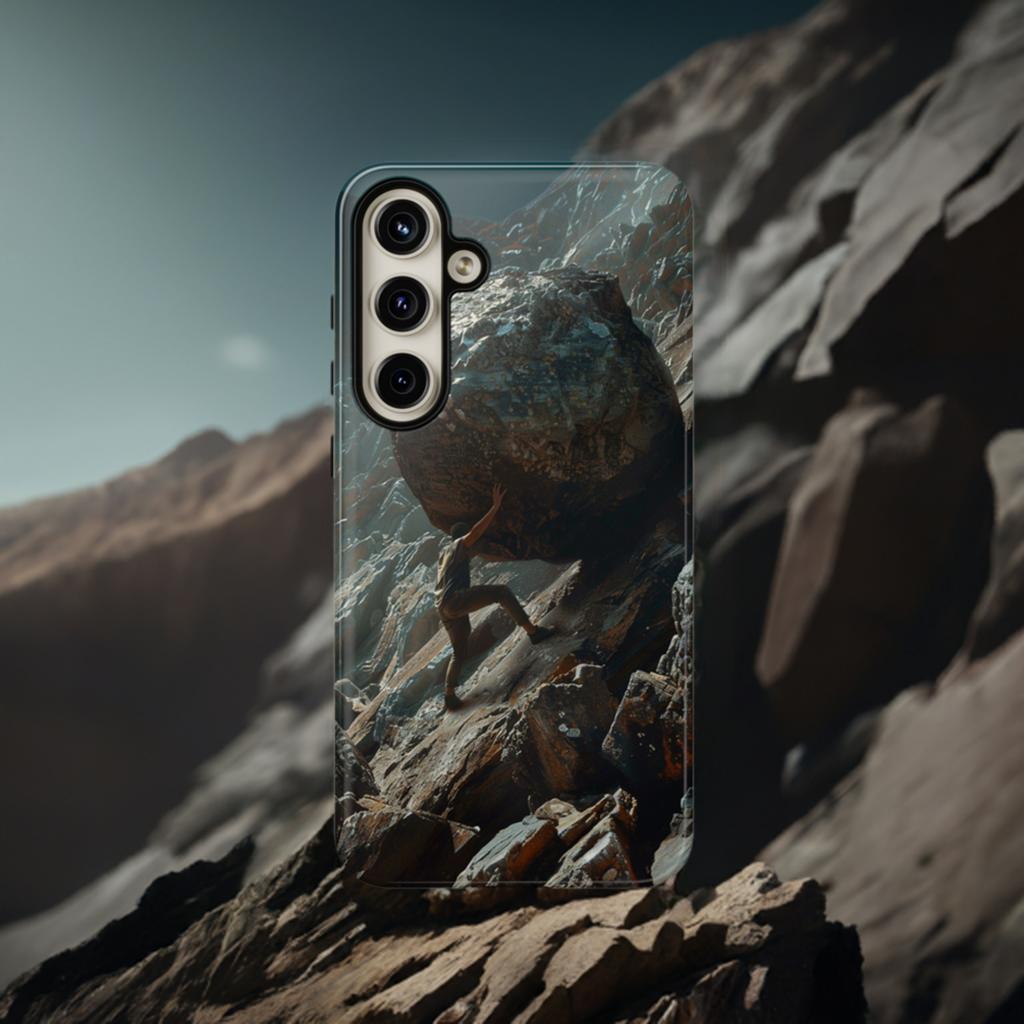 Sisyphus Phone Case – Mythological Art Design for iPhone, Samsung Galaxy, and Google Pixel Devices