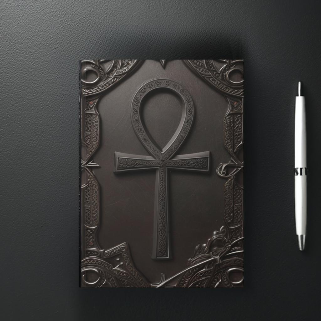 Ankh Hardcover Notebook – Egyptian Key of Life Design Journal for Witchcraft and Occult Magic