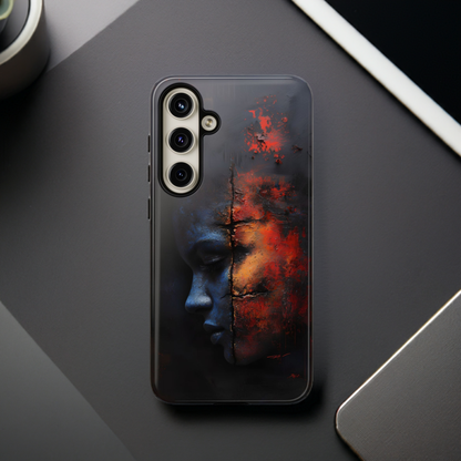 Abstract Duality Art Phone Case - Bold Modern Design