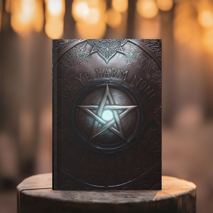 Pentacle Wiccan Rede Hardcover Notebook – Mystical Journal for Witchcraft and Occult Magic