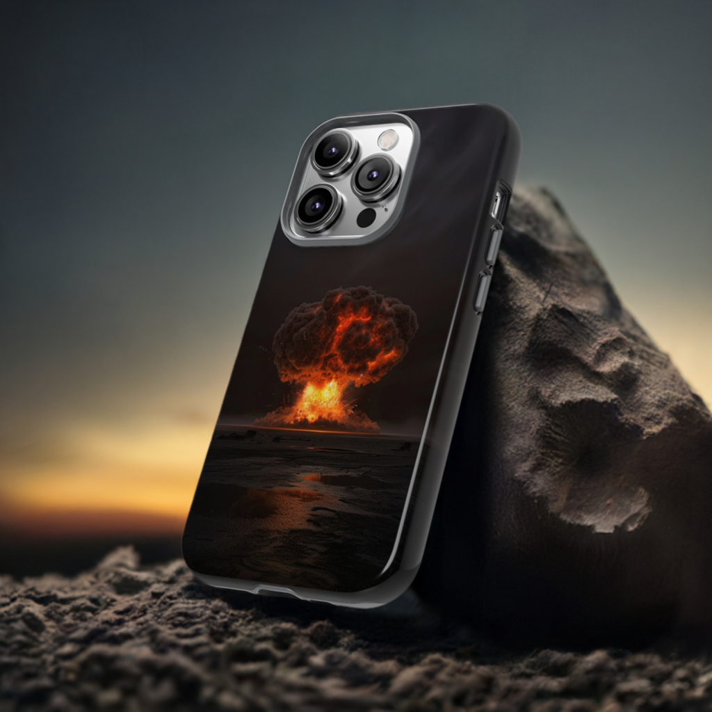 Atomic Explosion Phone Case - Dramatic Mushroom Cloud Design for iPhone and Samsung Galaxy Devices