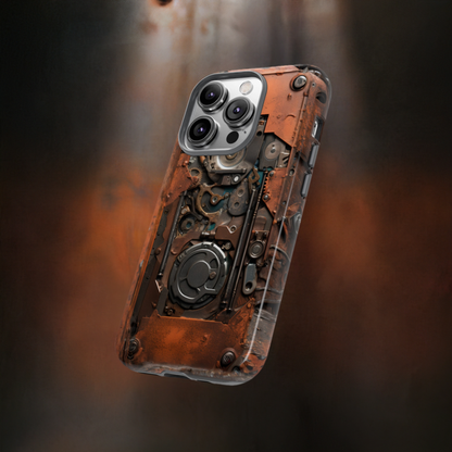 Rusted Mechanisms Phone Case – Steampunk Metal Gear Design for iPhone, Samsung Galaxy, and Google Pixel Devices