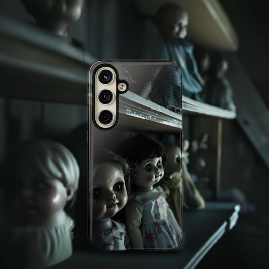 Creepy Dolls Phone Case – Eerie Vintage Doll Design for iPhone, Samsung Galaxy, and Google Pixel Devices